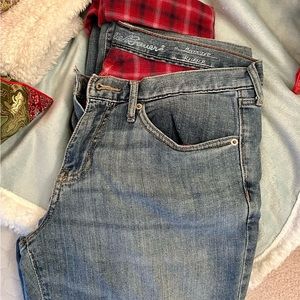 Eddie Bauer flannel lined jeans size 8